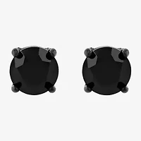 Genuine Black Spinel Stainless Steel 15.4mm Stud Earrings