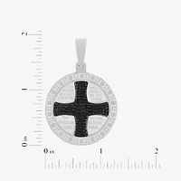 Mens Stainless Steel Circle 24 Inch Pendant Necklace