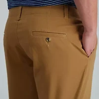 Haggar Life Khaki Comfort Chino Mens Waistband Straight Fit Flat Front Pant