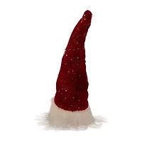 Northlight 11.5in Lighted Red Knit 'Kiss Me' Hat Christmas Gnome