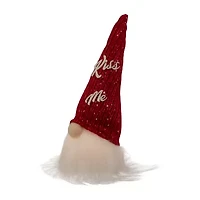 Northlight 11.5in Lighted Red Knit 'Kiss Me' Hat Christmas Gnome