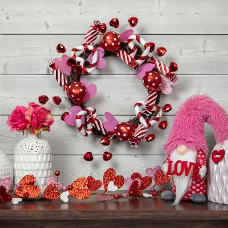 Northlight 16in Red And White Candies And Hearts Valentine'S Day Wreath