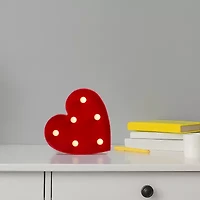 Northlight 6in Red Heart Led Valentine'S Day Marquee Wall Decal