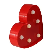 Northlight 6in Red Heart Led Valentine'S Day Marquee Wall Decal