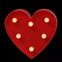 Northlight 6in Red Heart Led Valentine'S Day Marquee Wall Decal