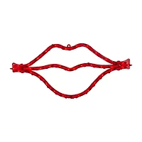 Northlight 17.5in Lighted Red Lips Window Silhouette Decoration Valentines Day Yard Art