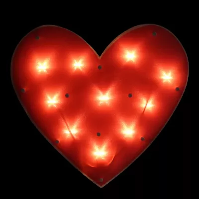 Northlight 13in Lighted Shimmering Red Heart Window Silhouette Decoration Valentines Day Yard Art