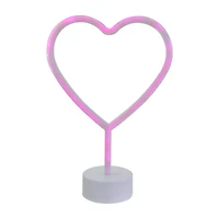 Northlight 11.5in Pink Heart Led Neon Style Lighted Valentines Day Tabletop Decor