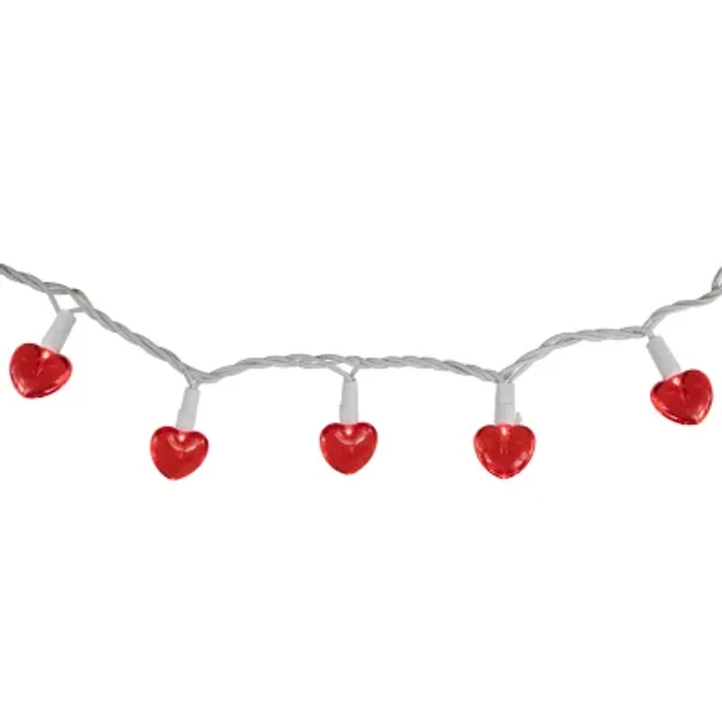 Northlight 20-Count 4.75ft Red Led Mini Hearts Valentine'S Day Wire String Lights