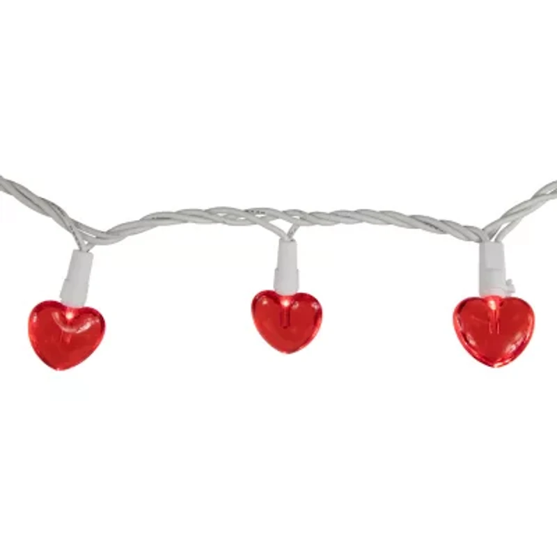 Northlight 20-Count 4.75ft Red Led Mini Hearts Valentine'S Day Wire String Lights