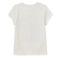 Thereabouts Little & Big Kid Girls Round Neck Short Sleeve Regular Fit Graphic T-Shirt