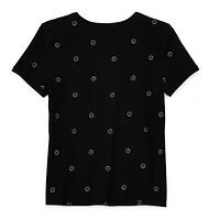 Thereabouts Little & Big Kid Girls Crew Neck Short Sleeve Regular Fit Graphic T-Shirt
