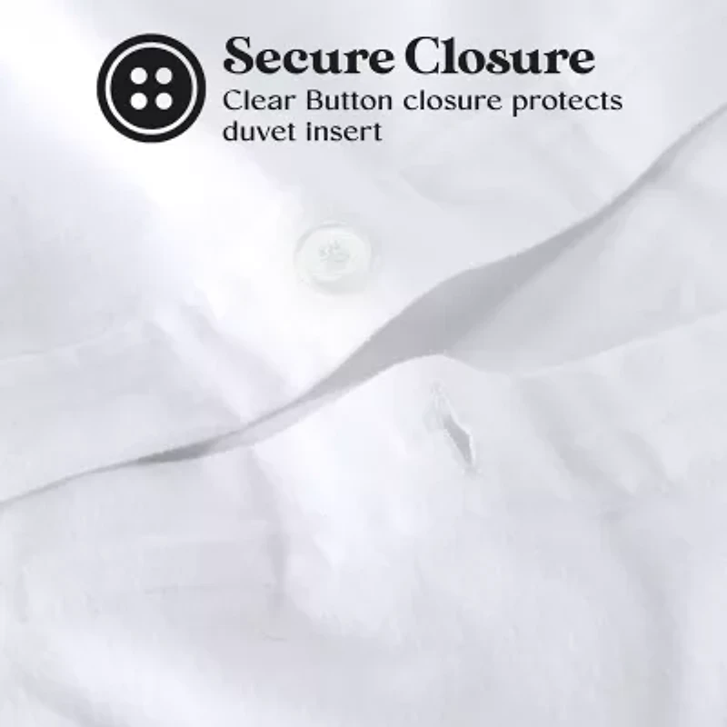 SUPERIOR® Solid Cotton Heavyweight Warm Reversible Duvet Cover