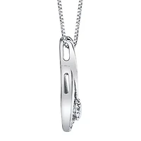 Teardrop Womens 1/2 CT. T.W. Genuine White Diamond 14K White Gold Pear 18 Inch Pendant Necklace