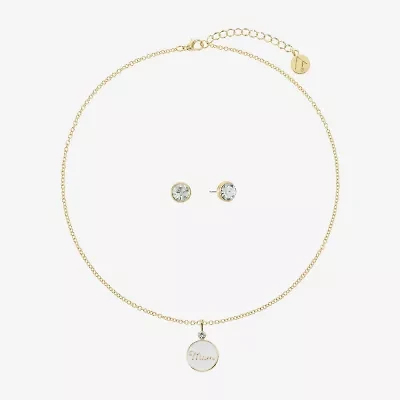 Liz Claiborne Mom Pendant Necklace And Stud Earring Womens 2-pc. Jewelry Set