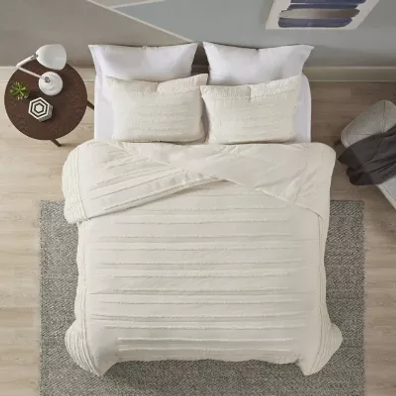 Urban Habitat Camden 3-Pc Cotton Quilt Set With Chenille Trims
