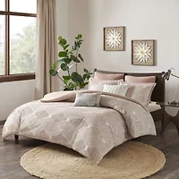 INK+IVY Ellipse 3pc Cotton Jacquard Duvet Cover Set
