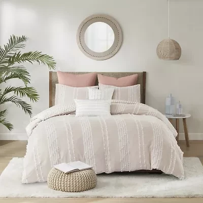 INK+IVY Kara 3 Piece Cotton Jacquard Comforter Set