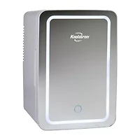 Cosmetic Fridge with LED Lighted Makeup Mirror- 6L Portable AC/DC