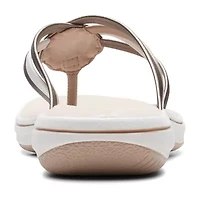 Clarks Cloudsteppers Womens Breeze Coral Flip-Flops