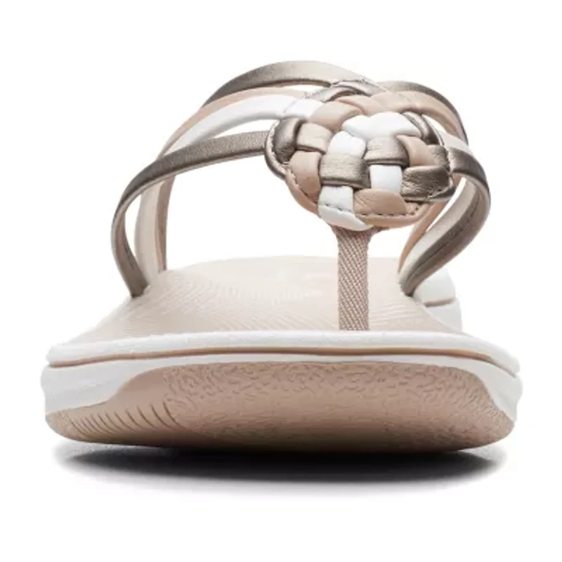 Clarks Cloudsteppers Womens Breeze Coral Flip-Flops