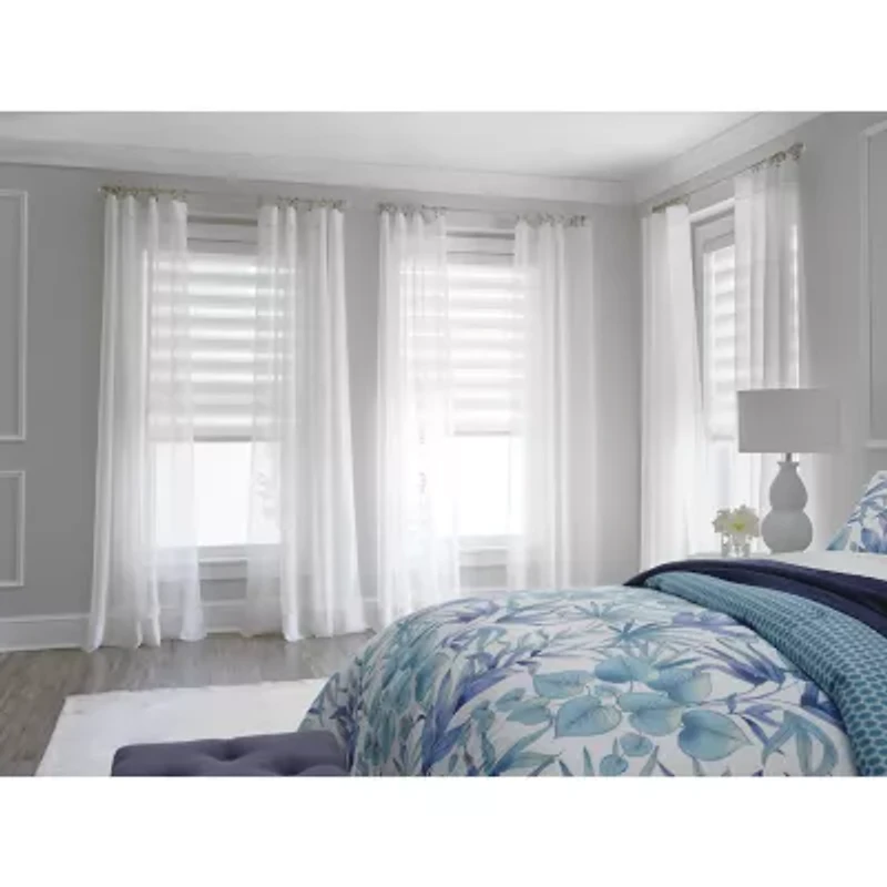 Liz Claiborne Lisette Rod Pocket Sheer Single Curtain Panel