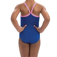 Dolfin Little Girls Easy-on + Easy-off One Piece Swimsuit