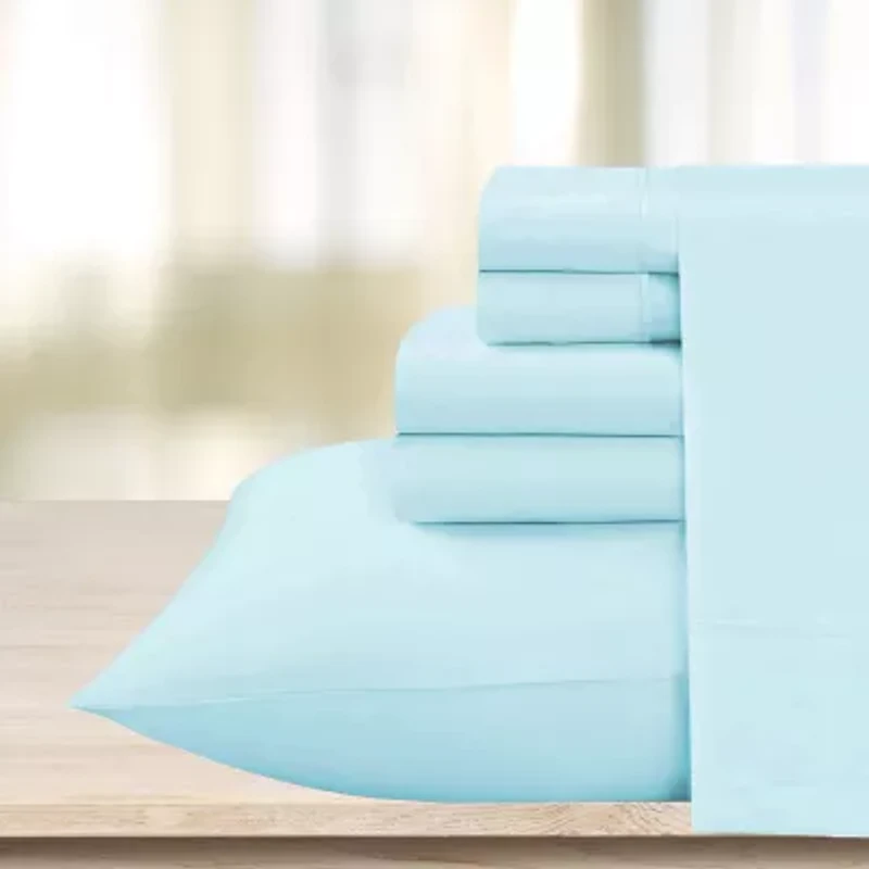 Cathay Home Easy Fit Modern Sheet Set With Bonus Pillowcases