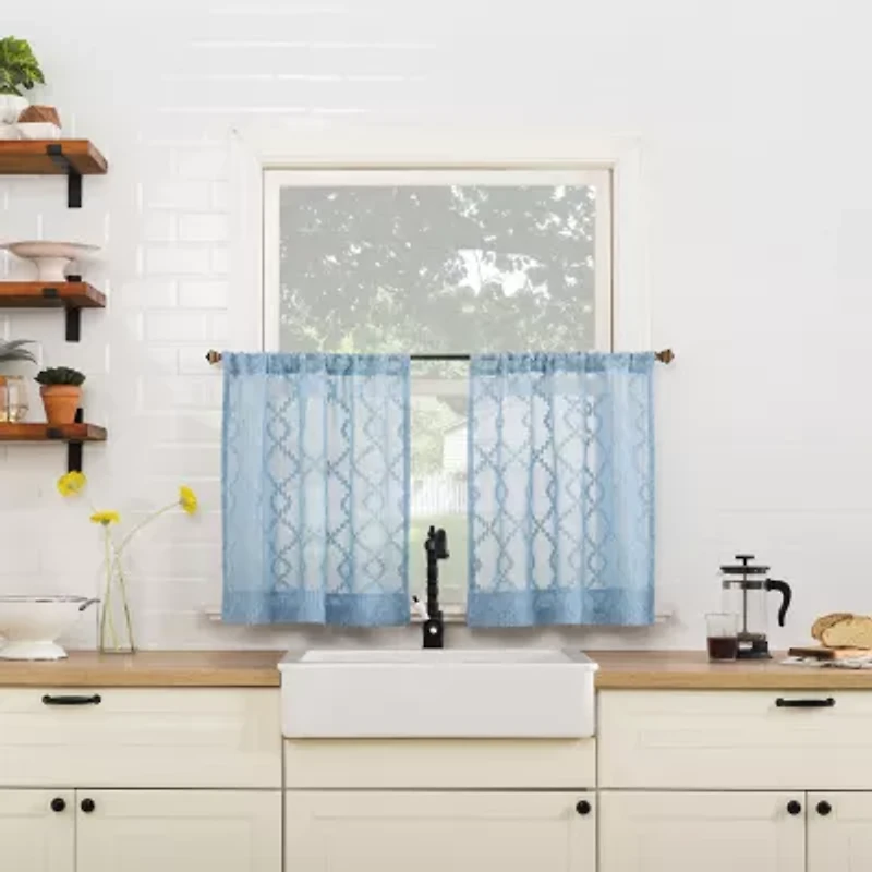 No 918 Tina 2-pc. Rod Pocket Window Tier