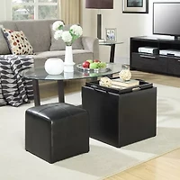 Designs4comfort Cushioned Ottoman