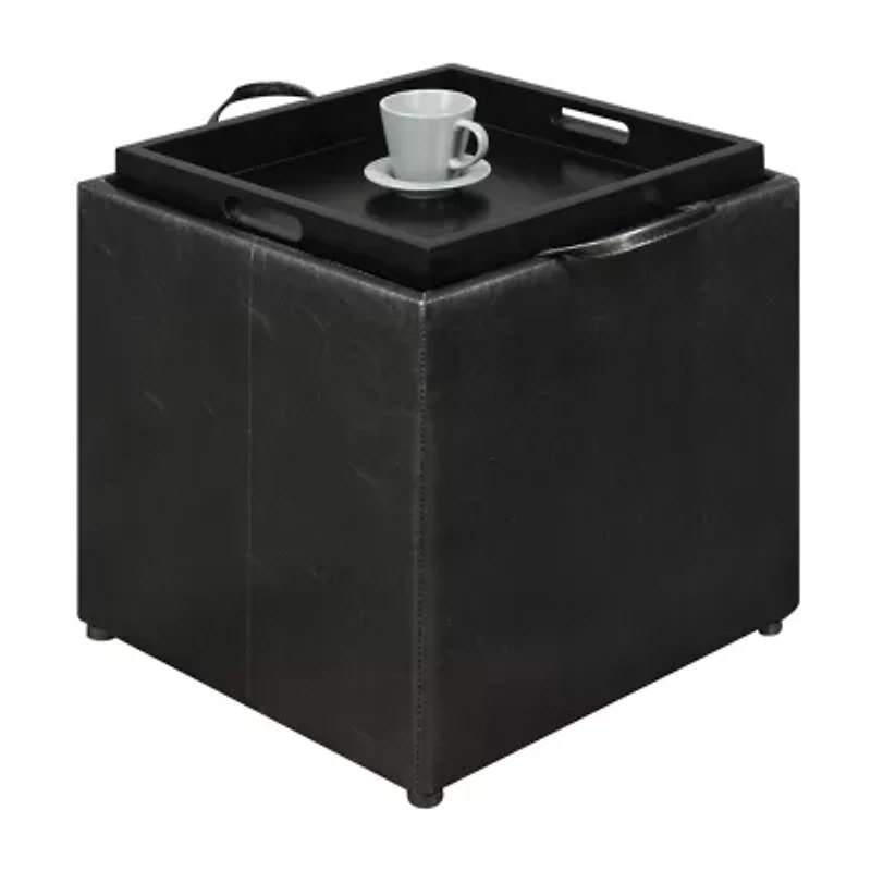 Designs4comfort Cushioned Ottoman