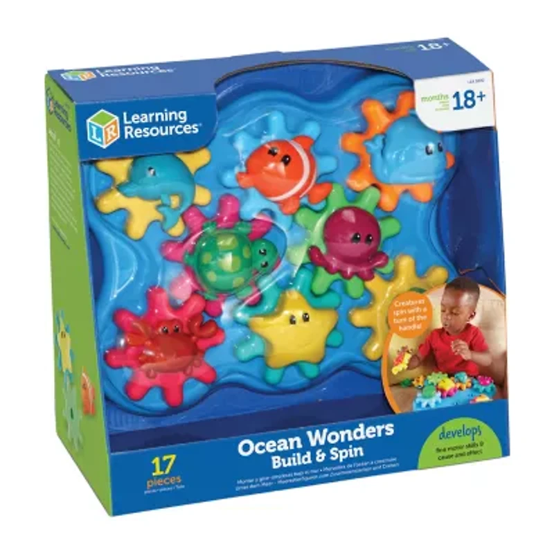 Learning Resources Ocean Wonders Build N Spin Discovery Toy