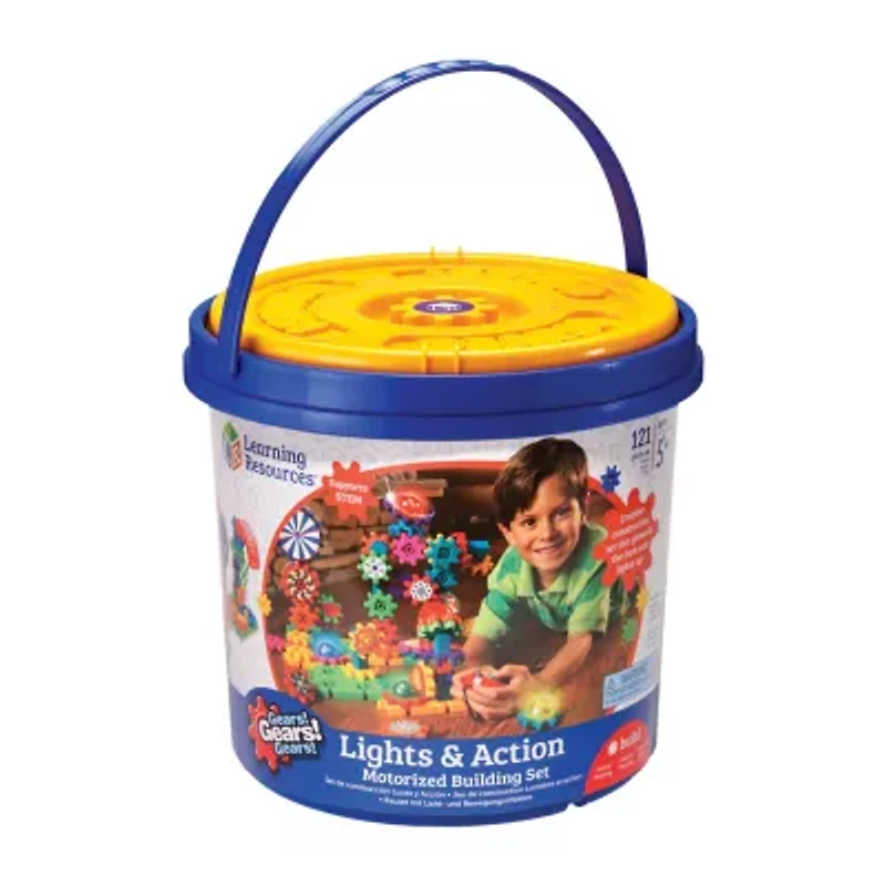 Learning Resources Gears! Gears! Gears!® Lights N Action Motorized Building Set Discovery Toy