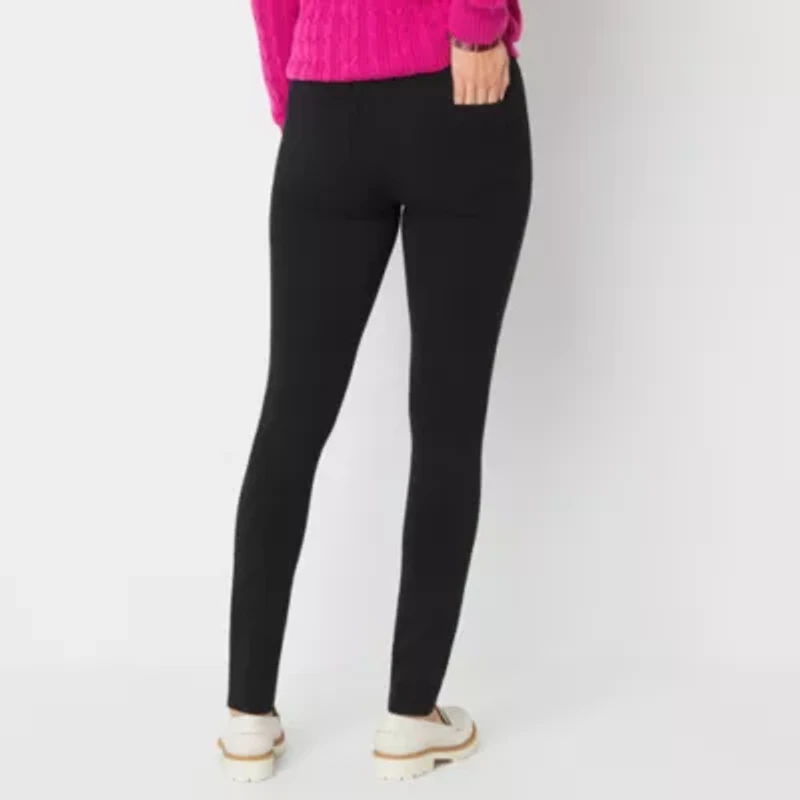 St. John's Bay Womens Skinny Mid Rise Tall Pull-On Pant