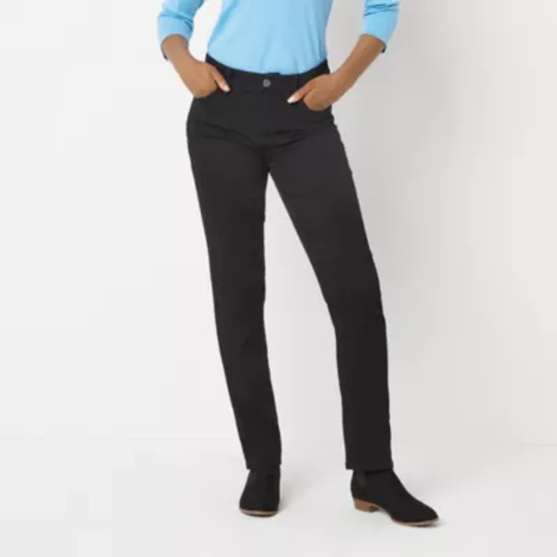St. John's Bay Tall Womens Mid Rise Straight Leg Jean