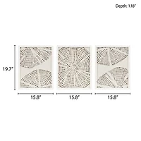Madison Park Solana Abstract Coastal Shadowbox 3-pc. Framed Wall Art Set