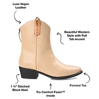 Journee Collection Womens Novva Stacked Heel Booties