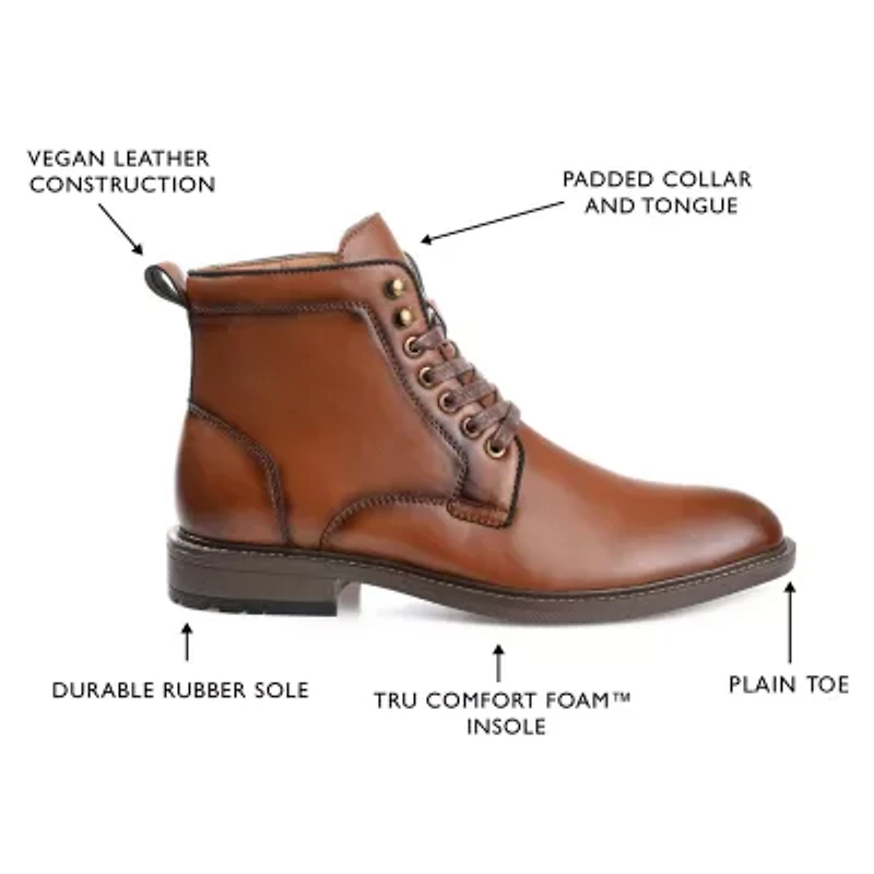Vance Co Mens Langford Flat Heel Dress Boots