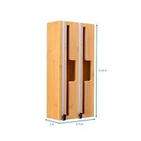 Home Expressions Bamboo Wrap Cutter and Dispenser Drawer Storage