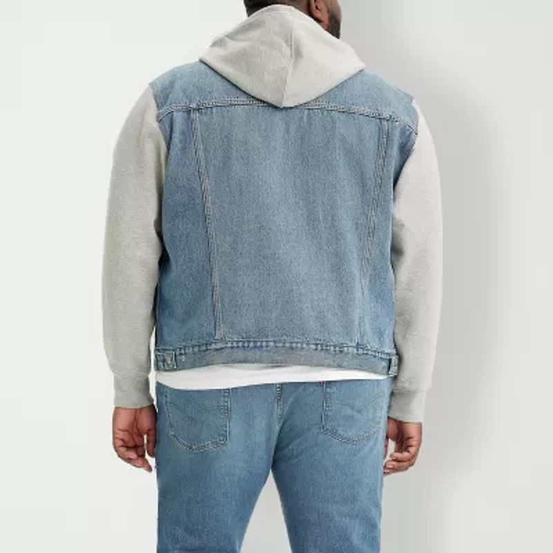 Levi's® Big and Tall Hybrid Hoody Trucker Mens Hooded Lightweight Denim Jacket