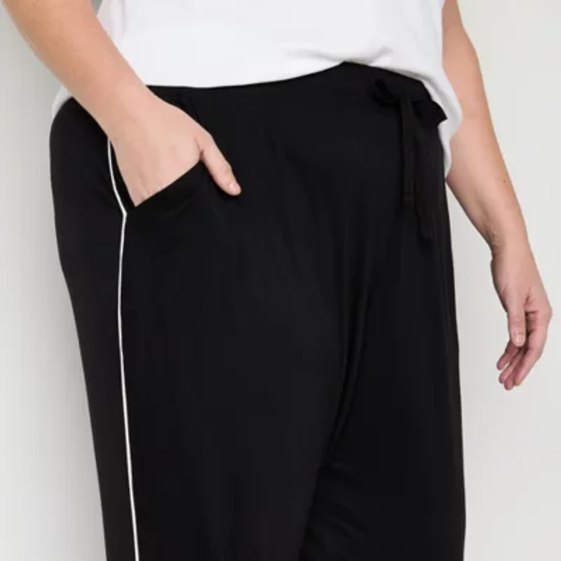 Liz Claiborne Cool and Calm Womens Plus Pajama Capri Pant