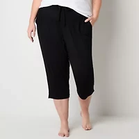 Liz Claiborne Cool and Calm Womens Plus Pajama Capri Pant