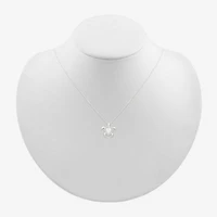 Womens Lab Created Multi Color Opal Sterling Silver Heart 18 Inch Pendant Necklace