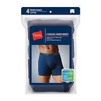 Hanes Cotton Mens 4 Pack Boxer Briefs J742a4