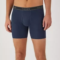 Hanes Cotton Mens 4 Pack Boxer Briefs J742a4