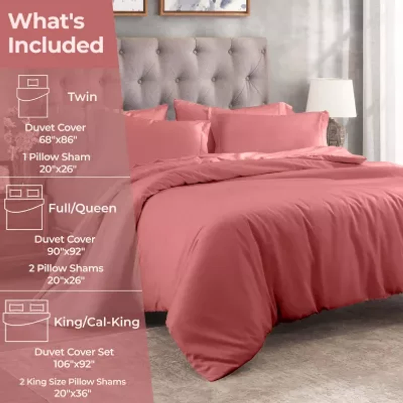 SUPERIOR® Egyptian Cotton400tc Durable Soft Reversible Duvet Cover