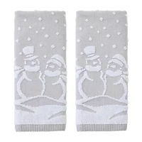 Saturday Knight Scenic Snowmen 2-pc. Embellished Hand Towel