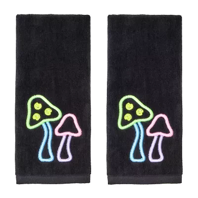 Saturday Knight Neon Mushrooms 2-pc. Hand Towel