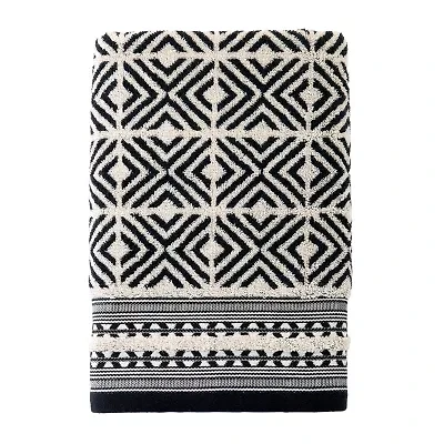 Saturday Knight Diamond Grid Embellished Diamond Bath Towel