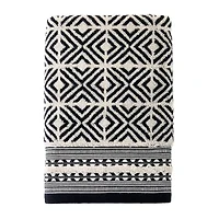 Saturday Knight Diamond Grid Embellished Diamond Bath Towel